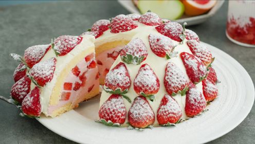 凡尔赛雪顶草莓蛋糕，甜蜜每一颗少女心！