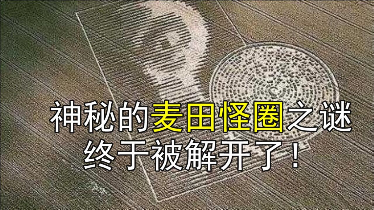 神秘的麦田怪圈之谜终于被解开了