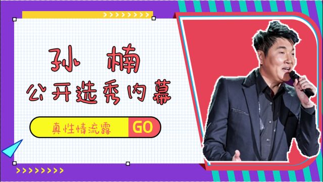 孙楠在圈内有多真实系列,斗胆揭穿选秀舞台内幕,公开退赛原因