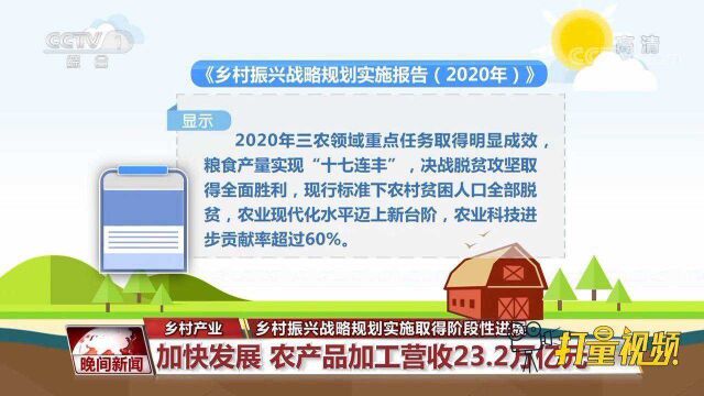 乡村振兴主要指标完成情况符合预期,总体实现2020年阶段性目标