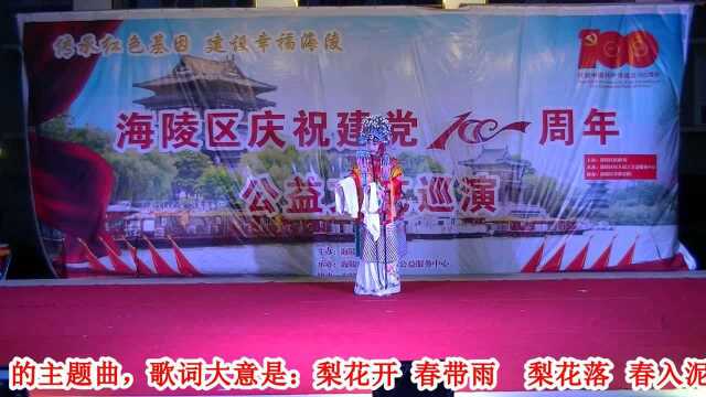 海陵区庆祝建党100周年公益文艺巡演宫涵专场部分节目展播—京剧《梨花颂》《卜算子ⷮŠ咏梅》 