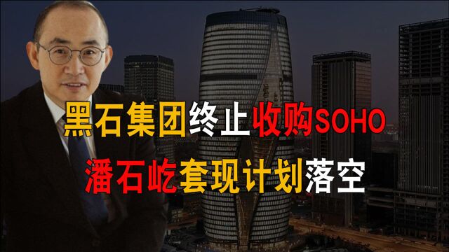 大快人心!潘石屹套现跑路计划落空,黑石集团终止收购SOHO中国