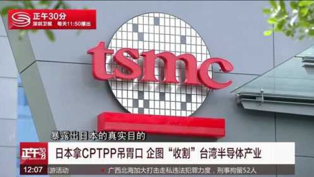 日本拿CPTPP吊胃口 企图“收割”台湾半导体产业