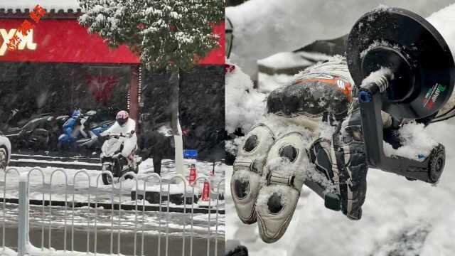 南方加入雕雪人行列!“骑摩托雪人”装备齐全,看出来是真的热爱