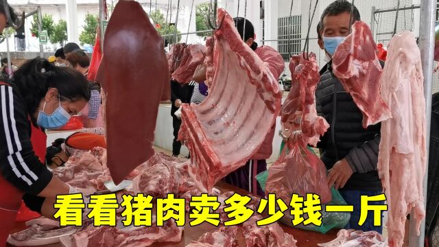 实拍江苏昆山猪肉大跳水,看看今天卖多少一斤,这价格便宜吗