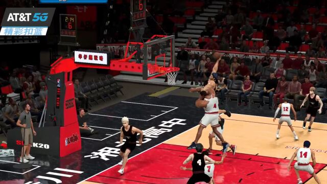 NBA2K22铜皇学园VS湘北高中,青峰一己之力包揽全队得分!