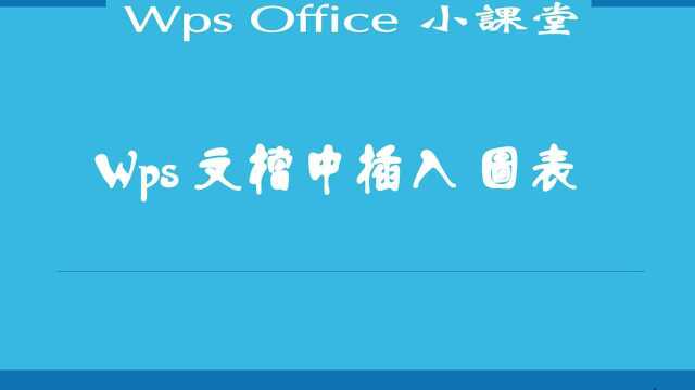 WPS文档中插入图表