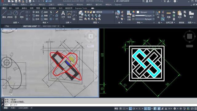 cad制图初学入门教程,看似简单的cad练习图,很多网友却画了半天