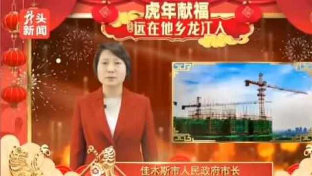 佳木斯市人民政府市长丛丽为家乡人送祝福!“虎年献福@远在他乡龙江人”