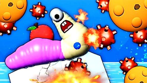 鼻涕虫大冒险：我让鼻涕虫装在车上，绕开齿轮，吃到苹果！炯囧侠解说