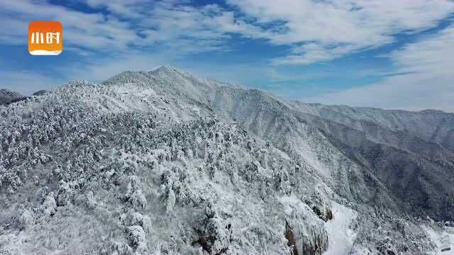 小时新闻记者徒步4小时实拍杭州临安太子尖雪景,美到窒息