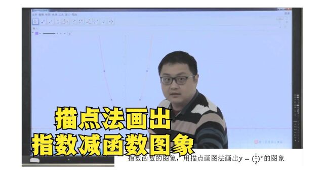 《高中数学 必修一 函数 指数》指数函数图象,用描点画图法画出二分之一的x次方的图