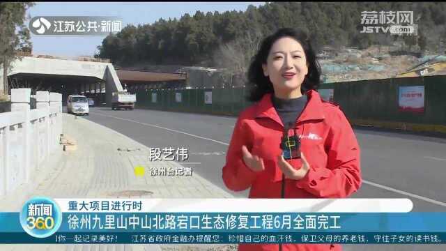 徐州:九里山中山北路宕口生态修复工程6月全面完工