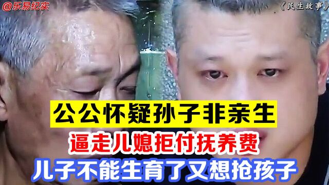 公公怀疑孙子非亲生,逼走儿媳拒付抚养费,儿子不能生育了又想抢孩子