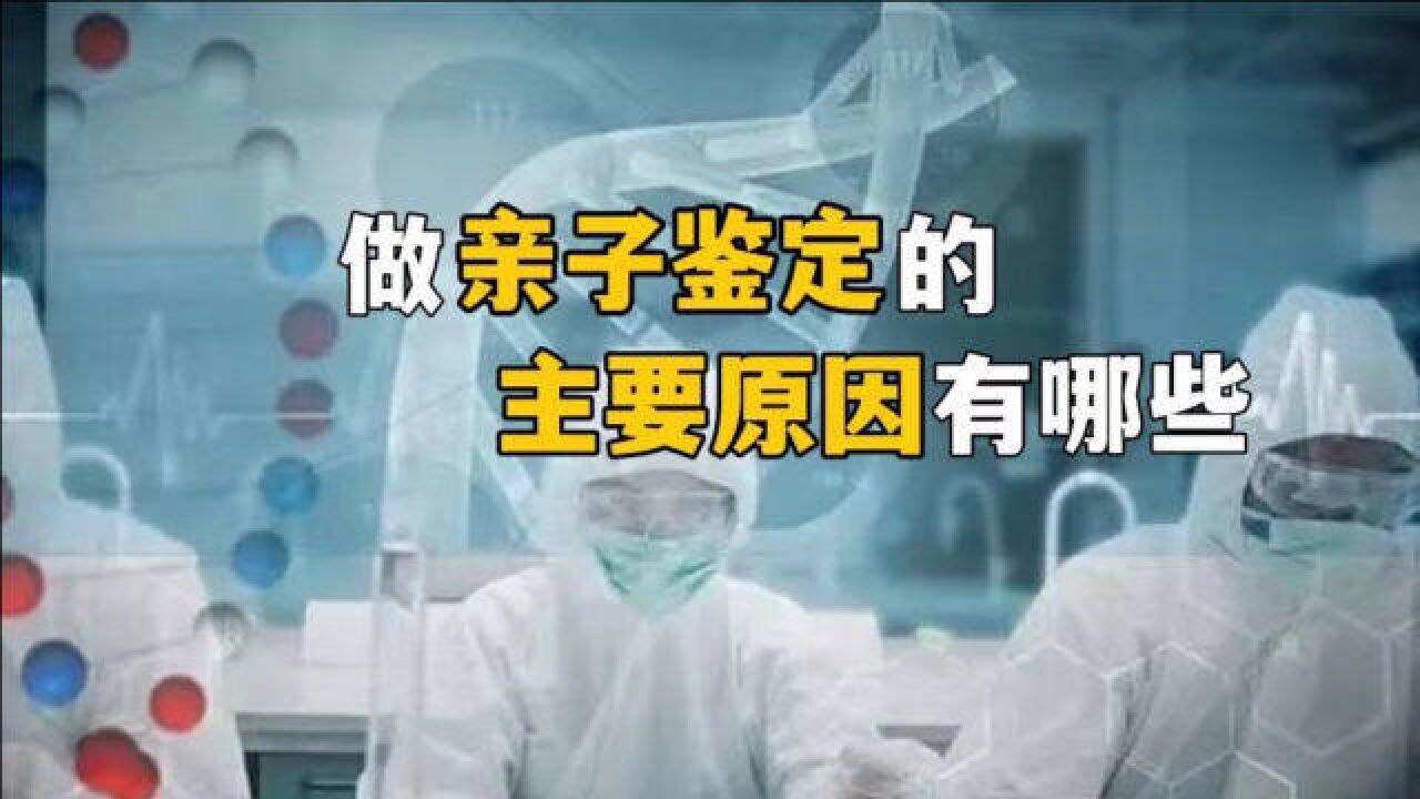 亲子鉴定费用平均为2000元/次,做亲子鉴定的原因有哪些?|暗中观察