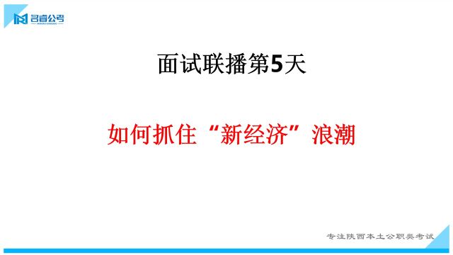 陕西事业单位面试联播第五天数字经济