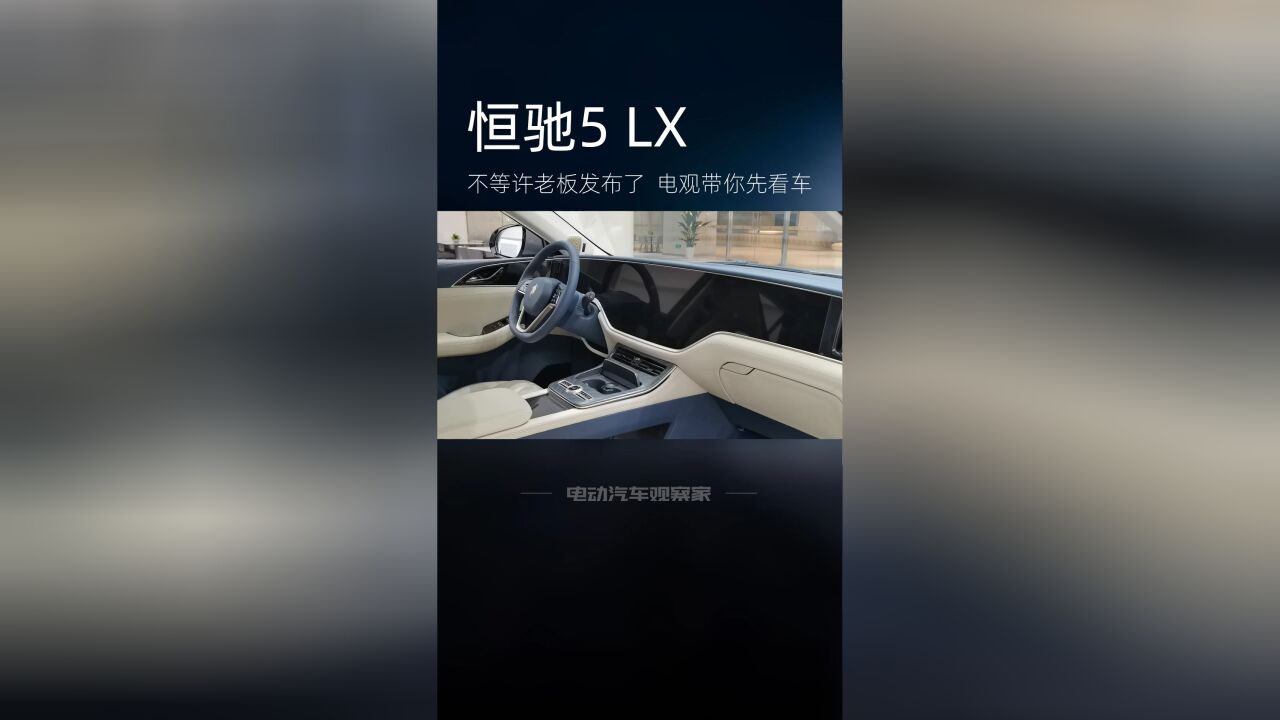 恒驰5 LX,不等许老板发布了,电观带你先看车!