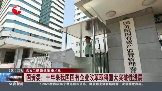 国资委:十年来我国国有企业改革取得重大突破性进展