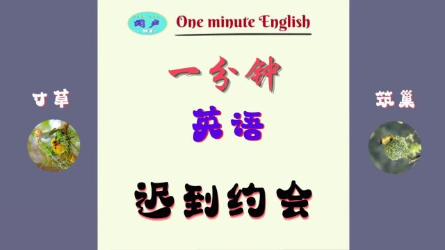 一分钟英语D45 迟到约会 | 英语学习 | Learn English | 英语口语 | 英语语法