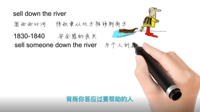 英语思维解密,为什么sell someone down the river表示背叛,轻松学英语