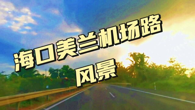 冬天海南海口美兰机场路风景