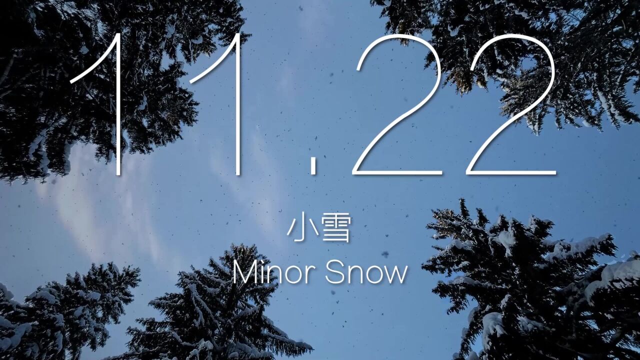 小雪:人生到处似飞鸿,总有一场雪是为你而来