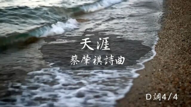 《天涯》蔡肇祺 诗曲