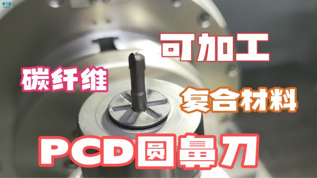 金刚石PCD双刃圆鼻刀,可加工陶瓷基、碳纤维、复合材料等