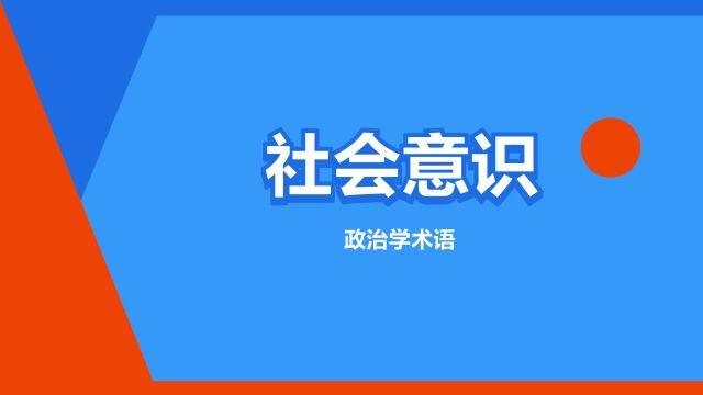 “社会意识”是什么意思?