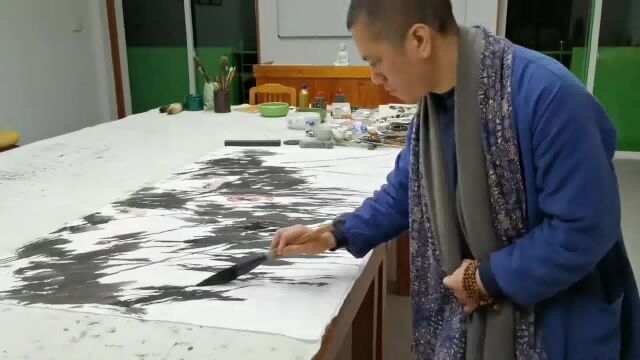 国画荷花:大尺幅大笔墨大气势|大可艺术系列之中国画#中国画花鸟 #写意荷花的画法 #荷花飘香 #国画荷花大写意 #国画荷花