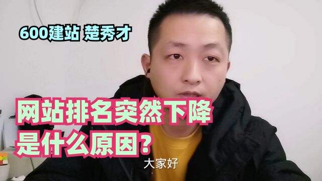 网站排名突然下降是什么原因?