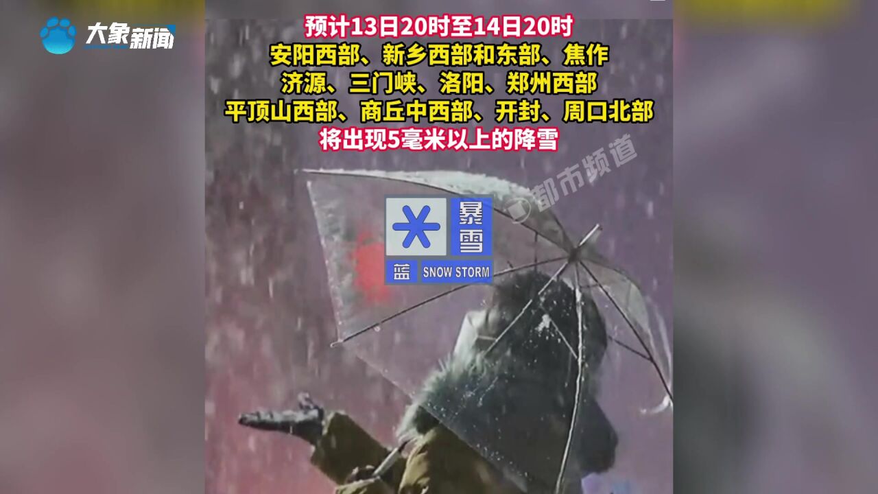 零下10度!河南发布暴雪、寒潮蓝色预警,你那里下雪了吗?