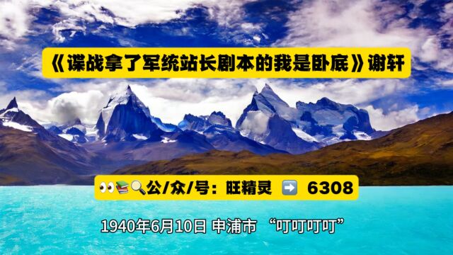 热门《谍战拿了军统站长剧本的我是卧底》谢轩全文TXT阅读◇无删减