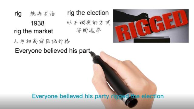 英语思维解密,为什么rig the election表示操控选举,轻松学英语