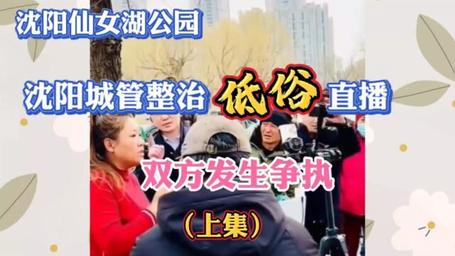 在沈阳仙女湖公园主播与城管发生争执,城管坚决整治网络低俗直播