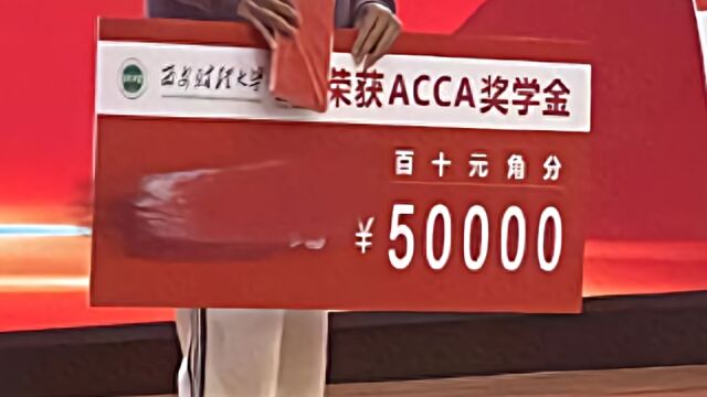 西安一高校奖学金颁奖牌500元写得像50000元?专业人士:书写方式不规范