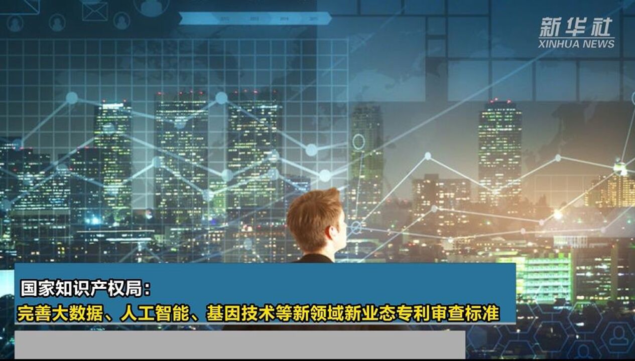 国家知识产权局:完善大数据、人工智能、基因技术等新领域新业态专利审查标准