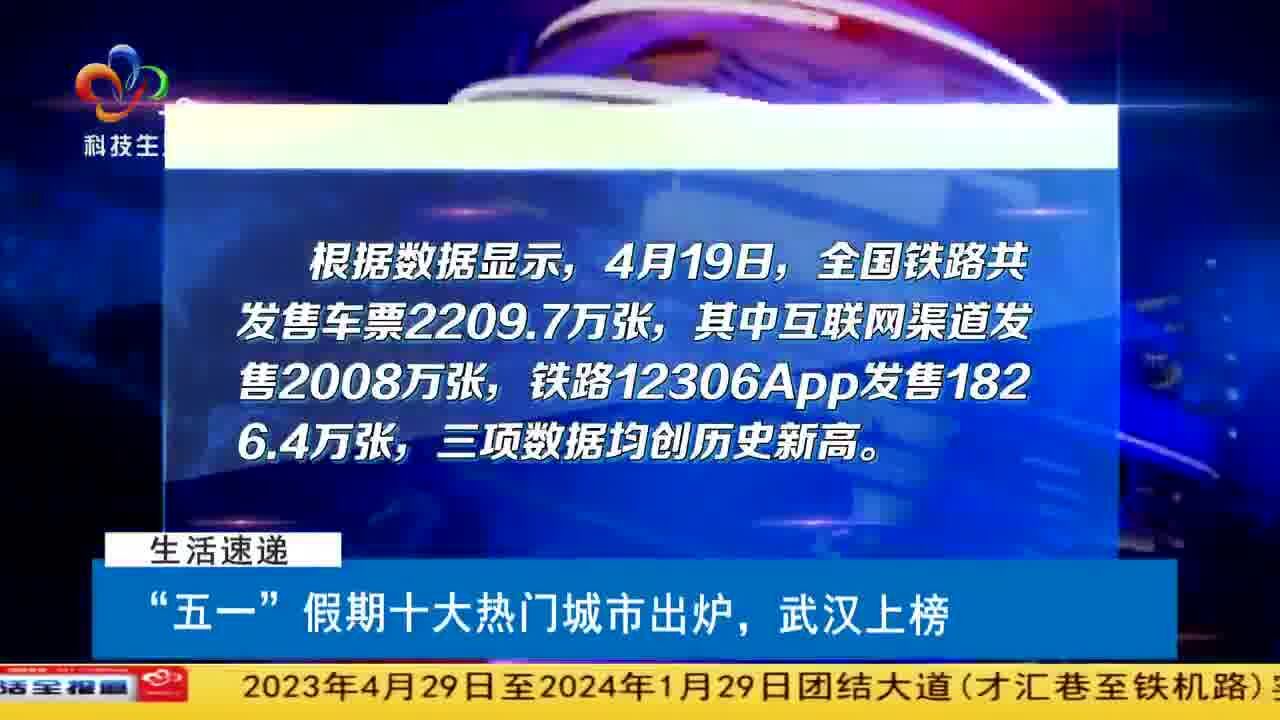 “五一”假期十大 热门城市出炉,武汉上榜