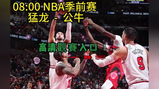 2023NBA季前赛视频回放:猛龙vs公牛(中文高清视频全程)在线观看完整版