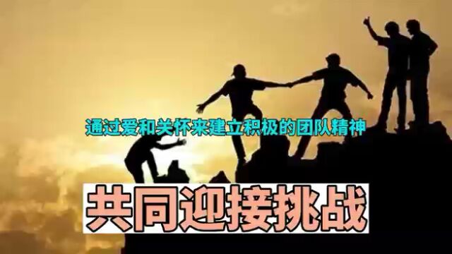 通过爱和关怀来建立积极的团队精神,共同迎接挑战