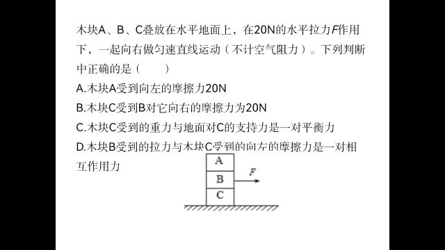 物理题目精讲:学会受力分析,题目不是很难