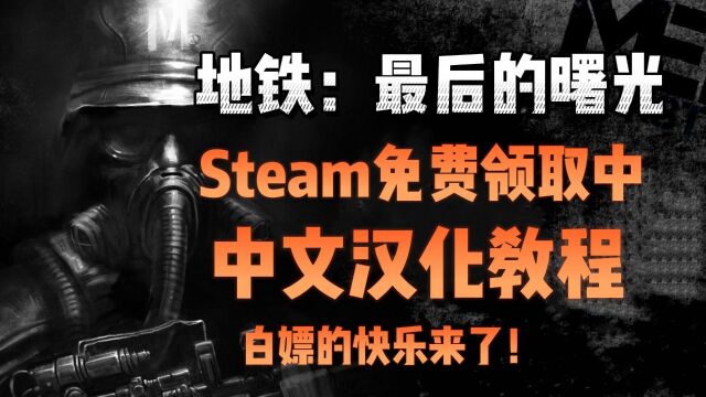 地铁最后的曙光Steam绝赞喜+1中!附中文汉化下载教程分享!