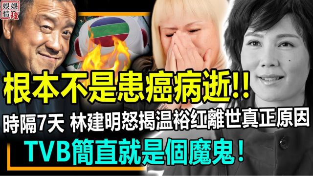 根本不是患癌病逝!时隔7天,林建明怒揭温裕红去世真正原因!全港炸裂,TVB简直就是魔鬼!