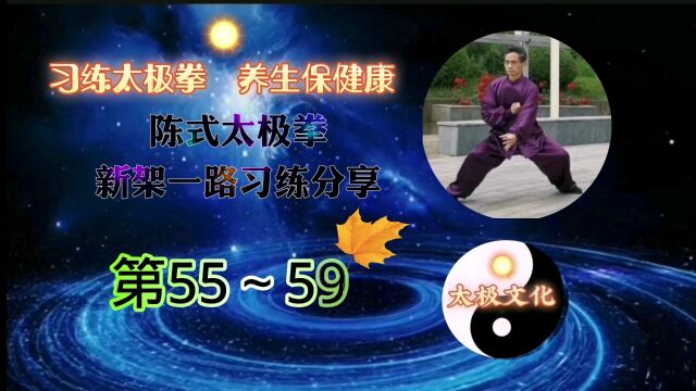 陈式太极拳新架一路习练分享第55~59式