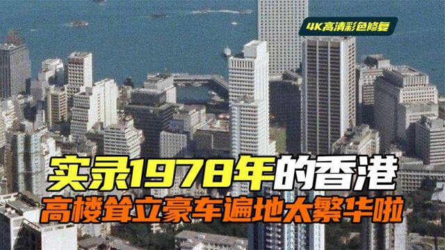 1978年香港实拍影像,车流不息遍地高楼,实在是太繁华啦!