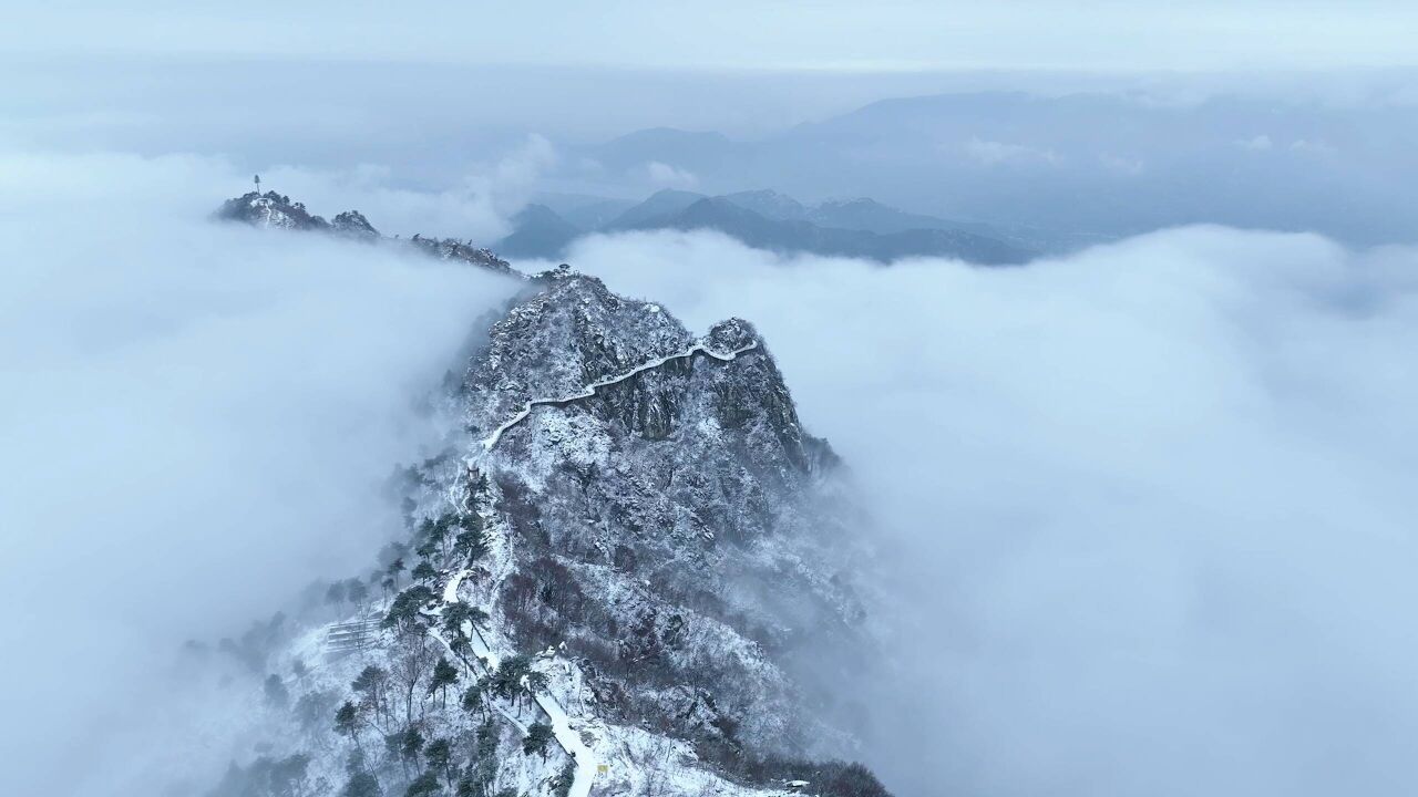 冰雪画卷!临沂天蒙景区迎来今年首次降雪