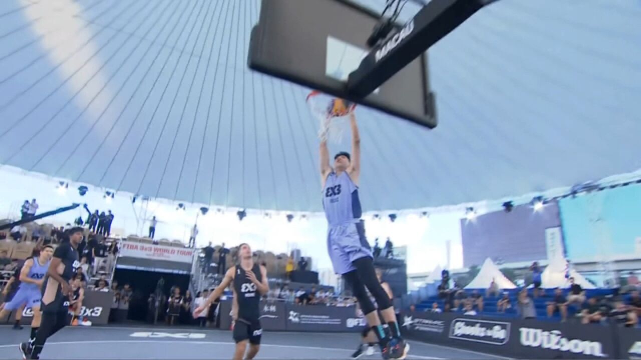 FIBA3X3澳门大师赛首日赵嘉仁集锦:双手暴扣+神仙妙传