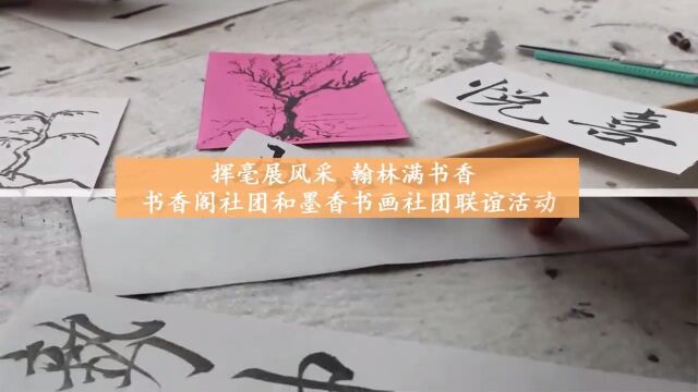 潍坊科技学院书香阁社团和墨香书画社团联谊活动