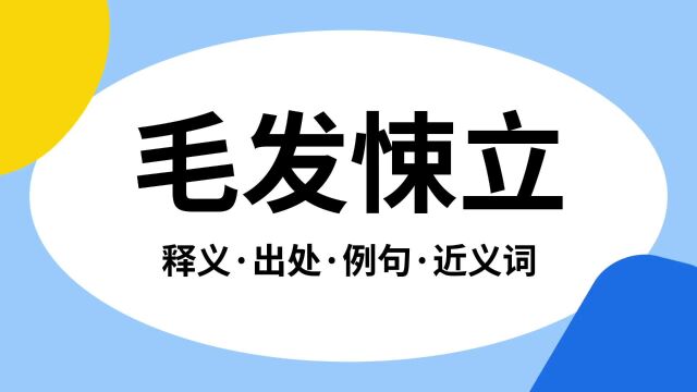 “毛发悚立”是什么意思?