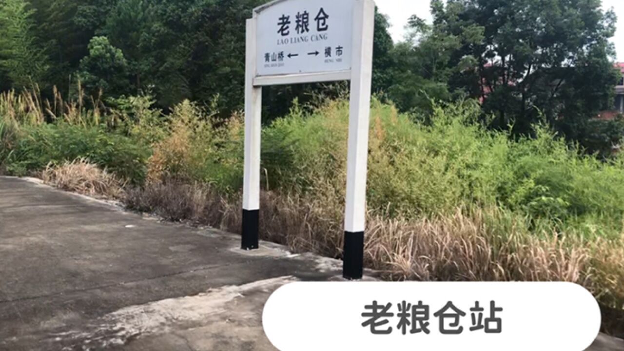 益湛铁路,实拍7279次列车开出老粮仓站